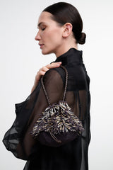 PORCUPINE BAG | BLACK BEADED MULTI