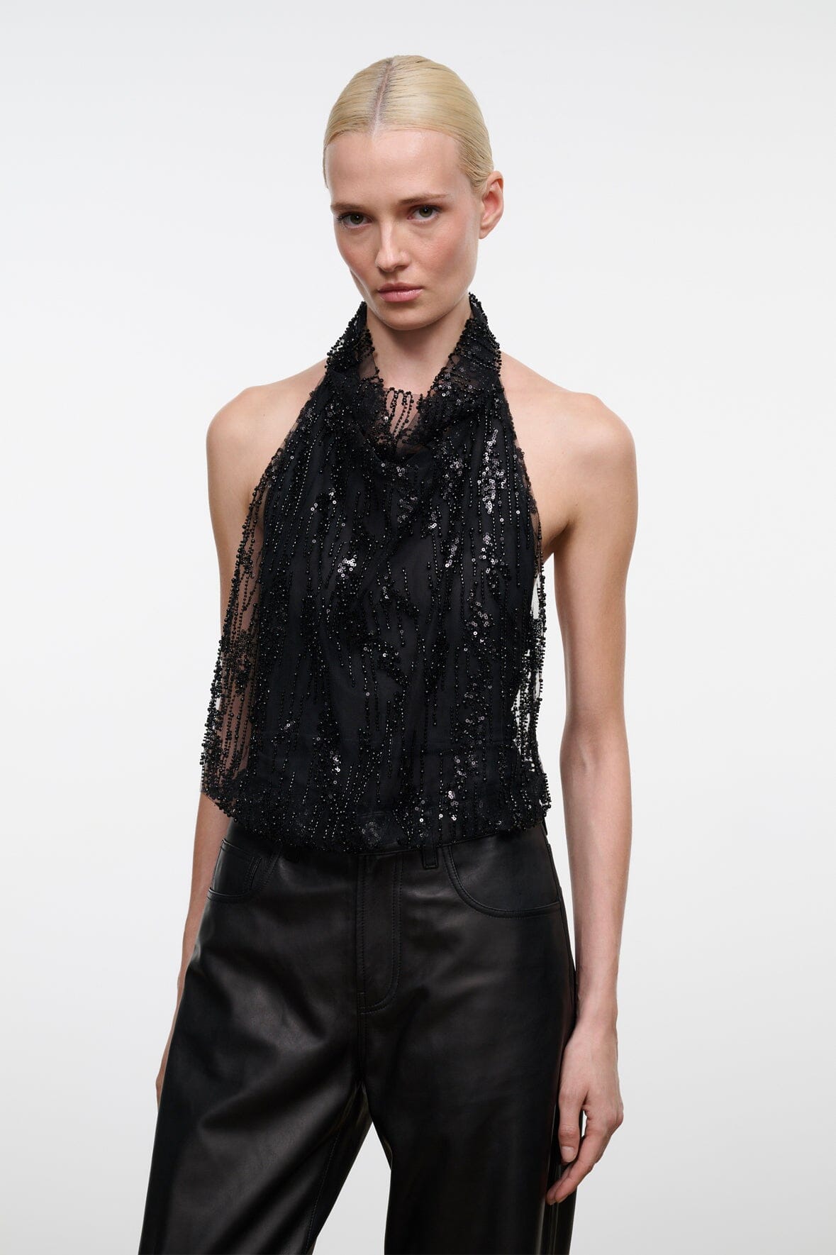 MONAY BODYSUIT | BLACK BEADED