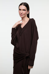 NORMAN SWEATER DRESS | DARK OAK
