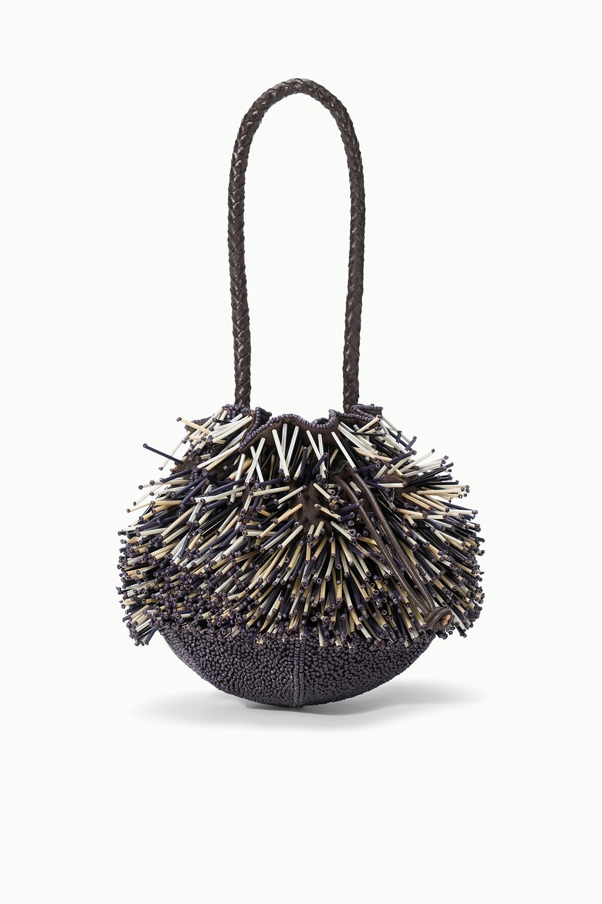 PORCUPINE BAG | BLACK BEADED MULTI