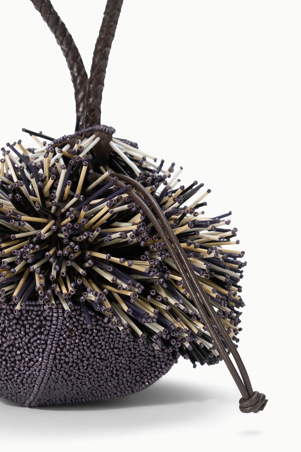 PORCUPINE BAG | BLACK BEADED MULTI