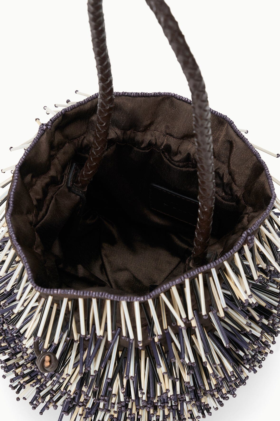 PORCUPINE BAG | BLACK BEADED MULTI